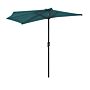 Outsunny 2.7m Balcony Half Parasol 5 Steel Ribs Construction Garden Outdoor Umbrella Green