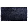 Shaggy Area Rug Blue Cotton Polyester Blend 80 X 150 Cm Fluffy Dense Pile