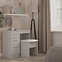 Contrast Dressing Table Stool In Grey Matt