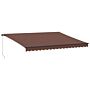 Vidaxl Manual Retractable Awning Brown 450x300 Cm