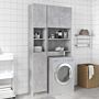 Vidaxl Bathroom Cabinet Concrete Grey 32x25.5x190 Cm Engineered Wood