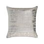 Decorative Cushion Silver Cotton 50 X 50 Cm Geometric Pattern Foil Print