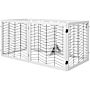 Pawhut 6 Panels Pet Gate, Wooden Foldable Dog Barrier W 2pcs Support Feet, For Small Medium Dogs - White