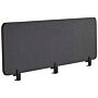 Desk Screen Dark Grey Pet Board Fabric Cover 180 X 40 Cm Acoustic Screen Modular Mounting Clamps