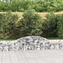 Vidaxl Arched Gabion Baskets 6 Pcs 300x30x40/60 Cm Galvanised Iron