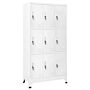 Vidaxl Locker Cabinet With 9 Compartments Steel 90x45x180 Cm Grey