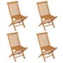 Vidaxl 5 Piece Garden Dining Set Solid Teak Wood