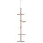 Pawhut Floor To Ceiling Cat Tree 5-tier Kitty Tower Activity Center Scratching Post 230-260cm