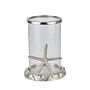 Silver Starfish Candle Hurricane Lantern