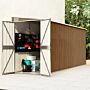 Vidaxl Wall-mounted Garden Shed Brown 118x382x178 Cm Galvanised Steel