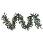 Christmas Garland Green Synthetic Material 270 Cm Led Lights Artificial Frosted Pine Cones Berries Adjustable Twigs