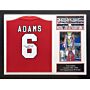 Arsenal Fc Adams Retro Signed Shirt (framed)