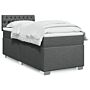 Vidaxl Box Spring Bed With Mattress Dark Grey 90x200 Cm Fabric