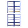 Monster Racking T-rax Heavy Duty Shelving Units, Blue, 75cm W, 30cm D, Set Of 4