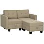 Homcom 'l' Shape Modular Storage Sofa - Light Brown