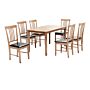 Massa Large Dining Set With 6 Chairs Oak