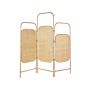 Room Divider Natural Rattan And Bamboo 3 Panels Folding Decorative Screen Partition