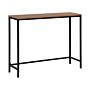 Console Table Dark Wood Top Black Legs 100 X 30 Cm Industrial Style