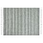 Area Rug Green Fabric 140 X 200 Cm Stripe Pattern