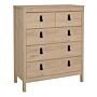 Barcelona Chest 3+2 Drawers In Jackson Hickory Oak