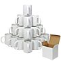 36 White Polymer Coated Aaa Mugs With Boxes