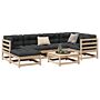 Vidaxl 7 Piece Garden Sofa Set Solid Wood Pine