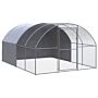 Vidaxl Outdoor Chicken Coop 3x4x2 M Galvanised Steel