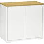 Homcom Sideboard Cabinet, Kitchen Storage Cabinet With Double Doors And Adjustable Shelf, White