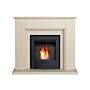 Adam Greenwich Fireplace Suite In Stone Effect With Colorado Bio Ethanol Fire In Black, 45 Inch