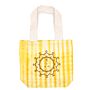 Tye-dye Cotton Bag (6oz) - 38x42x12cm - Namaste Hands - Yellow - Natural Handle