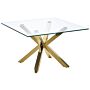 Coffee Table Light Wood Effect ⌀ 70 Cm Glass Top Round Side Table Living Room Modern Beliani