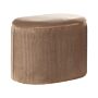 Pouffe Beige Velvet Glamour Storage Footstool