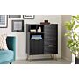 Murano 2 Door 2 Drawer Sideboard - Matt Black