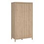 Madrid Wardrobe With 2 Doors In Jackson Hickory Oak