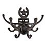 Cast Iron Wall Mounted Rotating Coat Hooks, Horseshoe, 8 Hooks