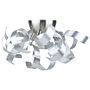 Wall Lamp Silver Metal Aluminium Ribbons