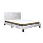 Berlin King Bed Steel Crushed Velvet