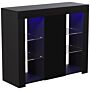 Azura 1 Door Large Led Sideboard, Black