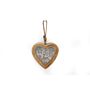 Small Wood Hanging Heart With Metal Reindeer & Stars