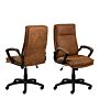 Brad Swivel Office/desk Chair With Armrest In Brown