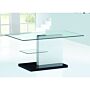 Spiers White High Gloss Coffee Table With Black Hg Base