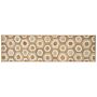 Runner Rug Beige Jute 80 X 300 Cm Geometric Pattern Hand Woven