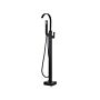 Bath Mixer Tap Black Matt Brass Freestanding Bathtub Faucet With Hand Shower Floor Mounted