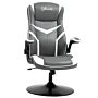 Vinsetto Video Best Gaming Chair Computer Chair, Playseat With Adjustable Height, Swivel Base, Desk Chair, Pvc Leather Swivel Chair, Grey