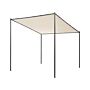 Pergola Beige Polyester Steel 282 X 294 Cm Fabric Shade Metal Frame Garden Pavilion