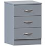 Riano 3 Drawer Bedside Chest, Grey