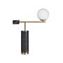 Table Lamp Black And Gold Marble Base Glass Shade