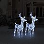 Vidaxl Christmas Reindeers 2 Pcs Cold White 80 Leds Acrylic