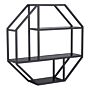 Seaford Octagonal Metal Wall Shelf In Black