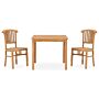 Vidaxl 3 Piece Garden Dining Set Solid Teak Wood